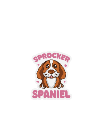 Sprocker Spaniel model albastru închis pe tricou