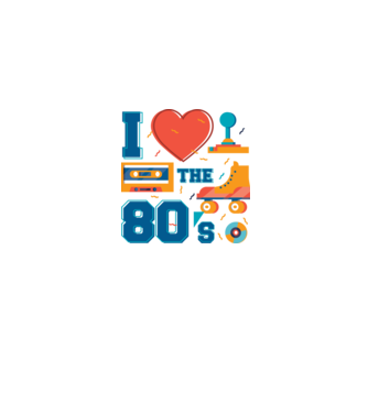 'I love the 80s - Iubesc anii ''80' model gri pe tricou