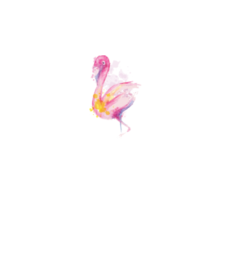 Flamingo Pictură model alb pe tricou
