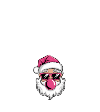 Bubble gum Santa 2 model alb pe tricou