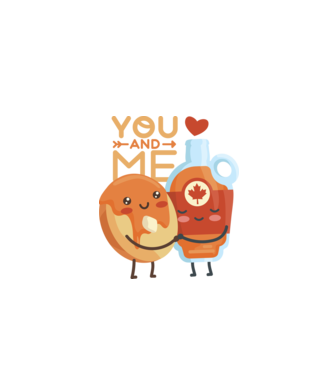 'You and Me tricou cuplu pentru Valentine''s Day' model negru pe tricou