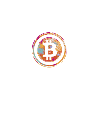Bitcoin Watercolor model negru pe tricou