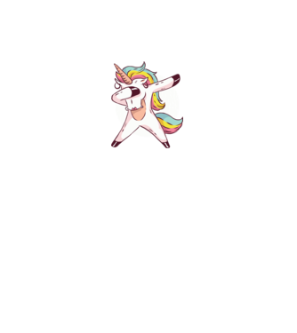 Unicorn DAB model negru pe tricou