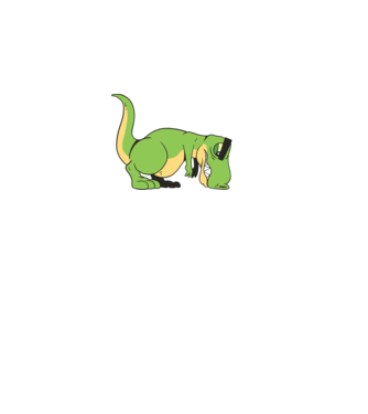 T-rex Push-up model verde pe tricou