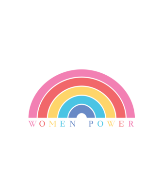 Women Power Curcubeu Ziua Femeii model negru pe tricou