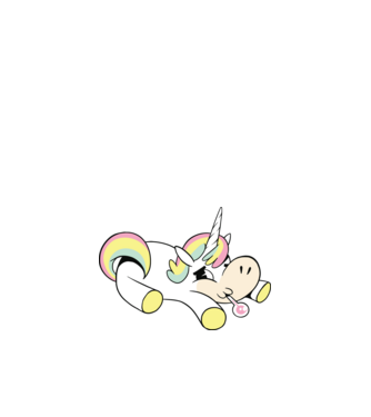 Unicorn bolnav model nisipiu pe tricou