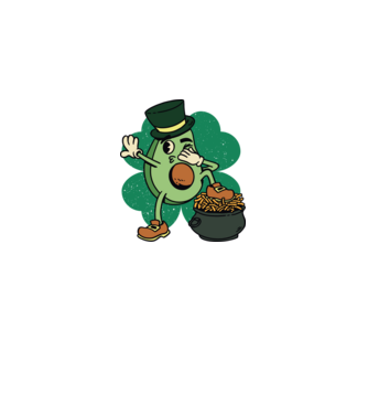 Avocado St. Patrick DAB model alb pe tricou