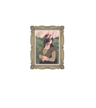 Mona Lisa Concurent model negru pe tricou