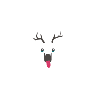 Funny Deer model gri pe tricou