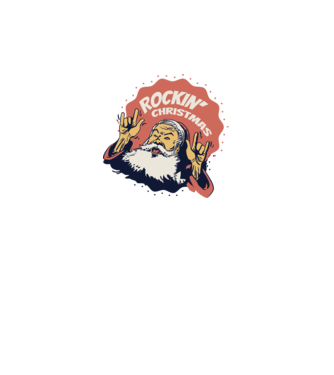 'Rockin'' Christmas Crăciun' model alb pe tricou