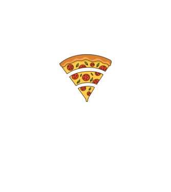Felie de pizza Wifi model negru pe tricou