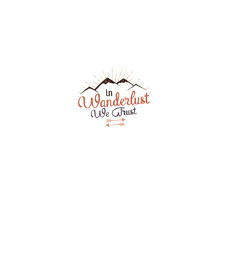 In Wanderlust we trust model alb pe tricou
