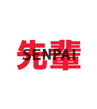 Senpai model alb/roșu pe tricou