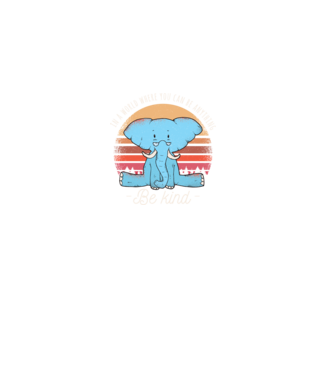 In a world where you can be anything be kind tricou elefant model negru pe tricou
