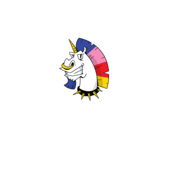 Punk unicorn model turcoaz pe tricou