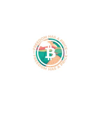Libertatea are preț Bitcoin model negru pe tricou