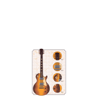 Gibson Chitară desen gold model alb pe tricou