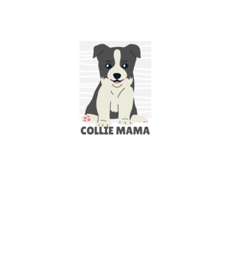 Border Collie Mamă model negru pe tricou