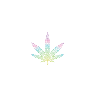 Frunză colorată de marijuana model negru pe tricou