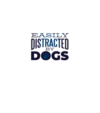 Easily Distracted By Dogs Tricou cu Câine amuzant model gri pe tricou