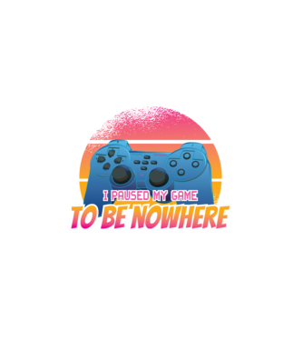 I paused my game to be nowhere model alb pe tricou