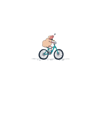 Miel cu bicicletă model alb pe tricou