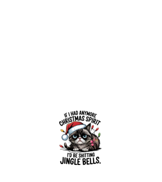 Christmas Spirit Grumpy Cat Alb model negru pe tricou