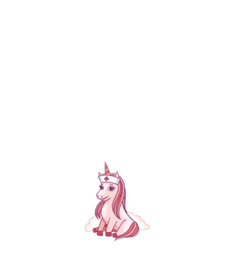 Îngrijitor unicorn model negru pe tricou