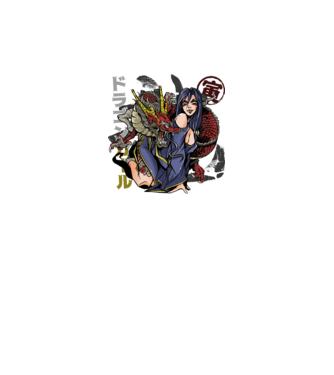 Dragon sexy Anime model negru pe tricou