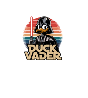 Duck Vader model negru pe tricou