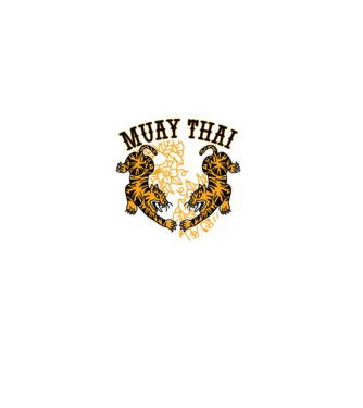 Tigri Muay Thai model gri pe tricou