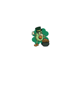 Avocado St. Patrick DAB model alb pe tricou