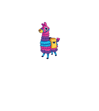 Fortnite LLama - Tricou gamer cu lama model negru pe tricou