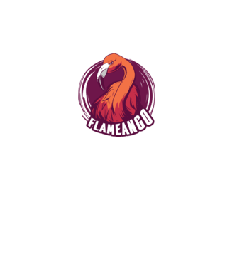 Flamingo model alb pe tricou