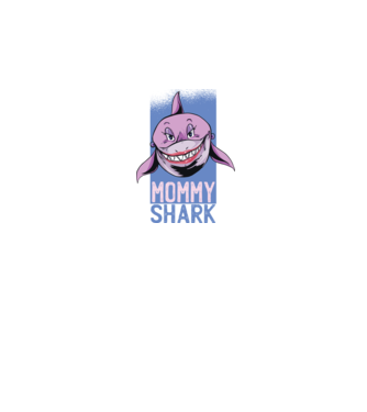 Mommy Shark tricou pentru mama model negru pe tricou