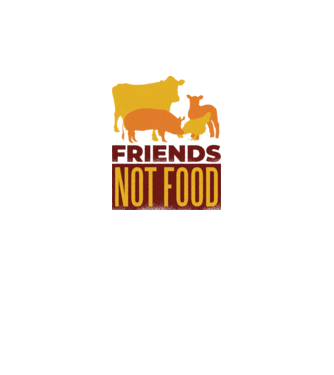 Friends not Food Vegán model gri pe tricou