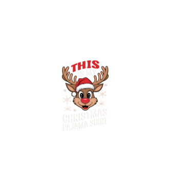 Christmas Pajama Reindeer Negru model nisipiu pe tricou