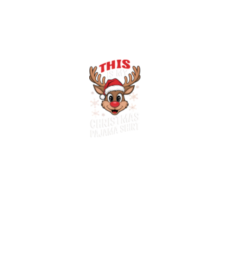 Christmas Pajama Reindeer Negru model negru pe tricou