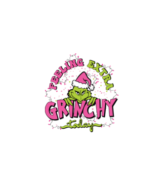 Feeling extra Grinchy today model negru pe tricou