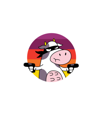 Pew Pew Pew Madafakas Vacă model alb pe tricou