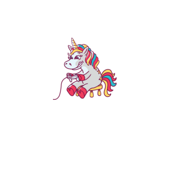 Gamer Unicorn model albastru regal pe tricou