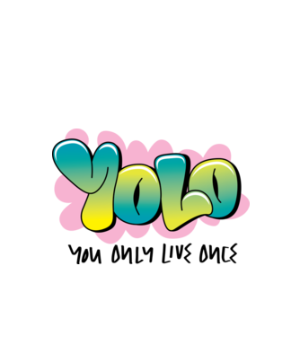 YOLO - You only live once model alb pe tricou