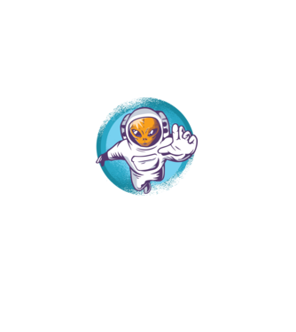 Alien Astronaut model negru pe tricou