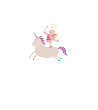 Zână Unicorn model negru pe tricou