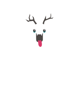 Funny Deer model gri pe tricou
