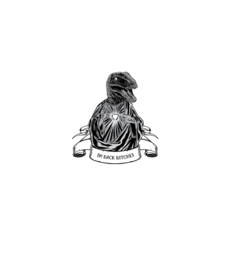 Iisus Raptor Dinozaur model albastru deschis pe tricou
