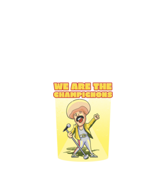 We are the Champignons Mercury model negru pe tricou