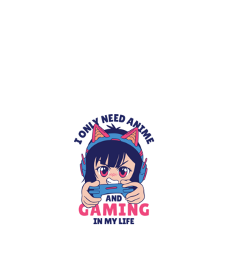 Am nevoie doar de Anime și Jocuri model alb pe tricou