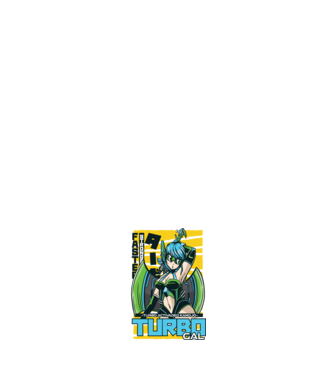 Turbo Gal Anime model alb pe tricou