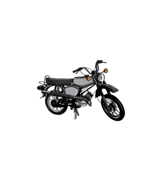 Motocicletă model alb pe tricou
